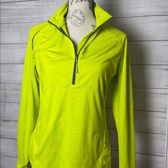 Athleta Tops - Athleta Safety Yellow Quarter-Zip Pullover Size Small